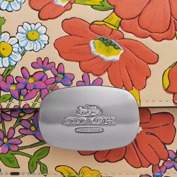 Coach Eliza Small Flap Crossbody With Floral Print, limited edition- NWT - Picture 5 of 8